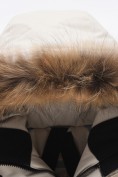 Купить Парка зимняя подростковая для девочки с капюшоном и мехом бежевого цвета 9534B, фото 15