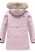 Купить Парка зимняя подростковая для девочки с капюшоном и мехом розового цвета 9534R, фото 9