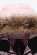 Купить Парка зимняя подростковая для девочки с капюшоном и мехом розового цвета 9534R, фото 11