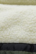 Купить Парка зимняя подростковая для мальчика с капюшоном и мехом цвета хаки 9535Kh, фото 22