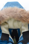Купить Парка зимняя подростковая для мальчика с капюшоном и мехом синего цвета 9535S, фото 11