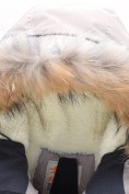 Купить Парка зимняя подростковая для девочки с капюшоном и мехом бежевого цвета 9536B, фото 11