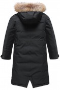 Купить Парка зимняя подростковая для девочки с капюшоном и мехом черного цвета 9536Ch, фото 9