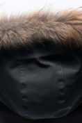 Купить Парка зимняя мужская с капюшоном и мехом енот черного цвета 9537-1Ch, фото 12
