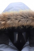 Купить Парка зимняя мужская с капюшоном и мехом енот синего цвета 9537-1S, фото 11