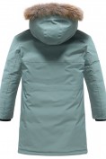 Купить Парка зимняя мужская с капюшоном и мехом енот зеленого цвета 9537-1Z, фото 10
