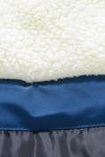 Купить Парка зимняя подростковая для мальчика с капюшоном и мехом синего цвета 9537S, фото 22