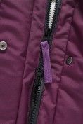 Купить Парка зимняя женская с капюшоном бордового цвета 9538-1Bo, фото 13