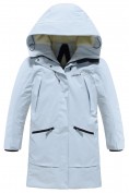 Купить Парка зимняя женская с капюшоном светло-синего цвета 9538-1Si, фото 8
