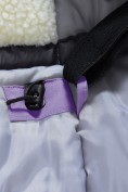 Купить Парка зимняя женская с капюшоном сиреневого цвета 9538-1Sn, фото 21