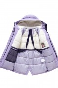 Купить Парка зимняя подростковая для девочки с капюшоном сиреневого цвета 9538Sn, фото 10