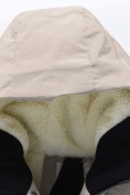 Купить Парка зимняя подростковая для мальчика с капюшоном бежевого цвета 9539B, фото 11