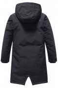 Купить Парка зимняя подростковая для мальчика с капюшоном черного цвета 9539Ch, фото 9