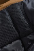 Купить Парка зимняя подростковая для мальчика с капюшоном коричневого цвета 9539K, фото 20