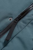Купить Парка зимняя подростковая для мальчика с капюшоном темно-зеленого цвета 9539TZ, фото 15
