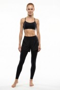 Купить Легинсы женские с шортами 2 в 1 с высокой посадкой черного цвета 9555_1Ch, фото 5