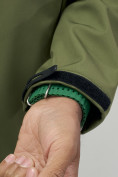 Купить Ветровка спортивная мужская с капюшоном softshell цвета хаки 9563Kh, фото 15