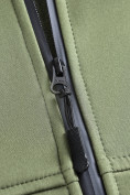 Купить Ветровка спортивная мужская с капюшоном softshell цвета хаки 9563Kh, фото 25