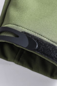 Купить Ветровка спортивная мужская с капюшоном softshell цвета хаки 9563Kh, фото 26