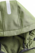 Купить Ветровка спортивная мужская с капюшоном softshell цвета хаки 9563Kh, фото 27