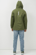 Купить Ветровка спортивная мужская с капюшоном softshell цвета хаки 9563Kh, фото 8