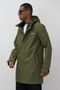 Купить Парка спортивная мужская с капюшоном softshell цвета хаки 9565Kh, фото 16