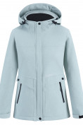 Купить Ветровка спортивная женская с капюшоном softshell бирюзового цвета 9566Br, фото 21