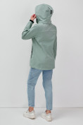 Купить Ветровка спортивная женская с капюшоном softshell бирюзового цвета 9566Br, фото 9