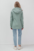 Купить Ветровка спортивная женская с капюшоном softshell бирюзового цвета 9566Br, фото 7