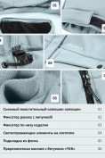 Купить Ветровка спортивная женская с капюшоном softshell бирюзового цвета 9566Br, фото 2