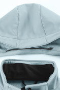 Купить Ветровка спортивная женская с капюшоном softshell бирюзового цвета 9566Br, фото 24
