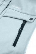 Купить Ветровка спортивная женская с капюшоном softshell бирюзового цвета 9566Br, фото 25