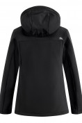 Купить Ветровка спортивная женская с капюшоном softshell черного цвета 9566Ch, фото 20