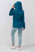 Купить Ветровка спортивная женская с капюшоном softshell синего цвета 9566S, фото 15