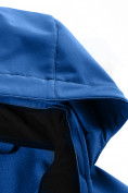 Купить Ветровка спортивная женская с капюшоном softshell синего цвета 9566S, фото 20