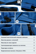 Купить Ветровка спортивная женская с капюшоном softshell синего цвета 9566S, фото 2
