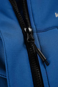 Купить Ветровка спортивная женская с капюшоном softshell синего цвета 9566S, фото 24