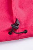 Купить Парка спортивная женская с капюшоном softshell красного цвета 9568Kr, фото 32