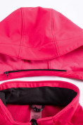 Купить Парка спортивная женская с капюшоном softshell красного цвета 9568Kr, фото 25