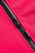 Купить Парка спортивная женская с капюшоном softshell красного цвета 9568Kr, фото 27