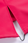 Купить Парка спортивная женская с капюшоном softshell красного цвета 9568Kr, фото 30