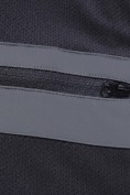 Купить Ветровка мужская софтшелл виндстоппер с капюшоном спортивная темно-серого цвета 9611_1TC, фото 15