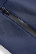 Купить Ветровка мужская софтшелл виндстоппер с капюшоном спортивная темно-синего цвета 9611_1TS, фото 19