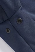 Купить Ветровка мужская софтшелл виндстоппер с капюшоном спортивная темно-синего цвета 9611_1TS, фото 20