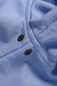 Купить Ветровка женская софтшелл виндстоппер с капюшоном спортивная голубого цвета 9612_1Gl, фото 14