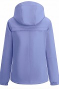 Купить Ветровка женская софтшелл виндстоппер с капюшоном спортивная голубого цвета 9612_1Gl, фото 4