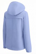 Купить Ветровка женская софтшелл виндстоппер с капюшоном спортивная голубого цвета 9612_1Gl, фото 5