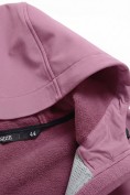 Купить Ветровка женская софтшелл виндстоппер с капюшоном спортивная малинового цвета 9612_1M, фото 19