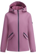 Купить Ветровка женская софтшелл виндстоппер с капюшоном спортивная малинового цвета 9612_1M, фото 4