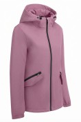 Купить Ветровка женская софтшелл виндстоппер с капюшоном спортивная малинового цвета 9612_1M, фото 5